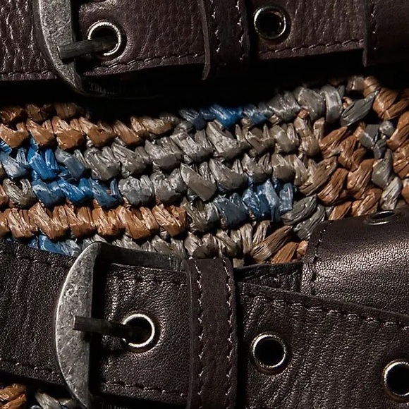 $528! FREE PEOPLE  We The Free Preslyn Raffia Tote NEW - Picture 6 of 7